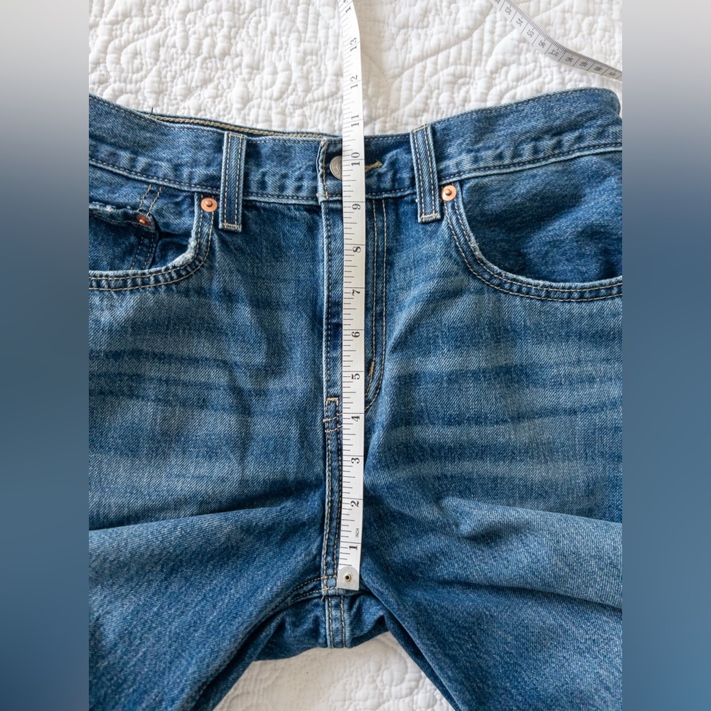 Levi’s Low Pro Straight Denim Jeans 100% Cotton Medium Blue Wash Size 27 x 30/31 - Picture 9 of 10